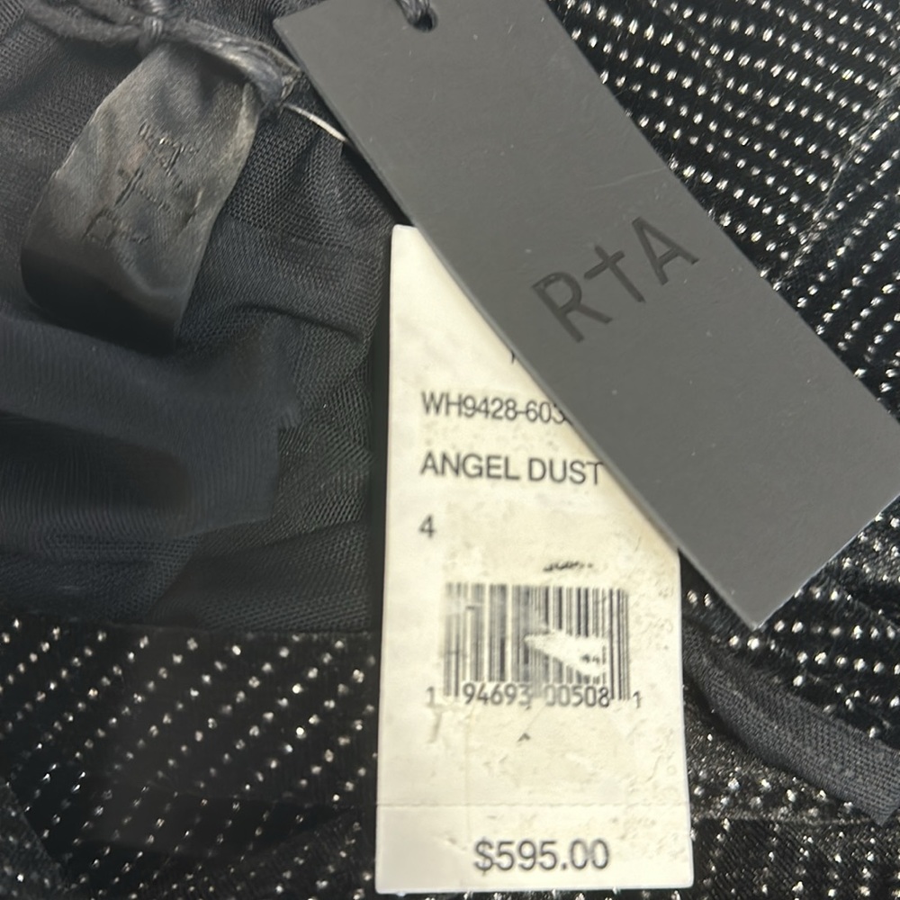 RTA Angel Dust Metallic Velvet Bodycon Dress - Picture 11 of 11